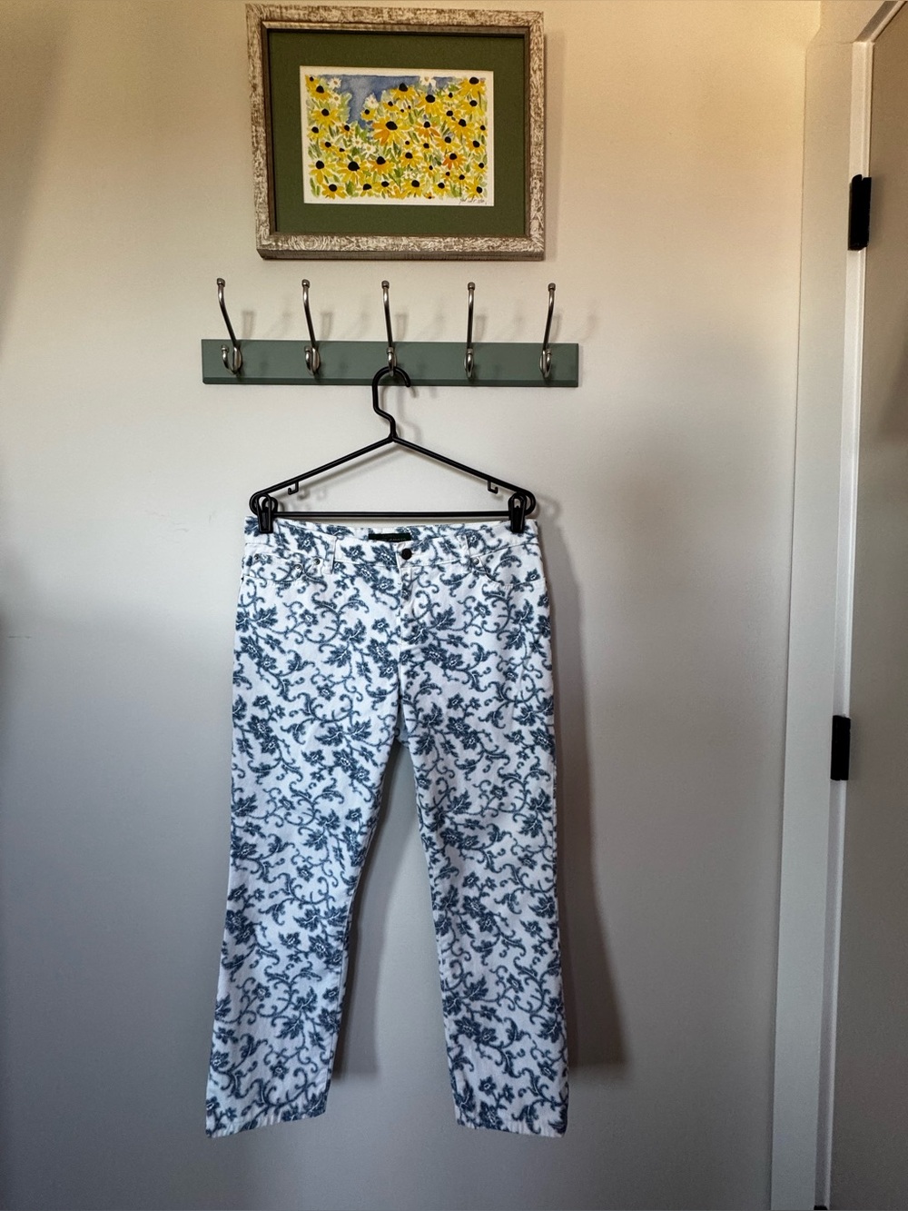 Ralph Lauren Modern Straight Ankle Jeans - Floral Paisley Toile - 12P